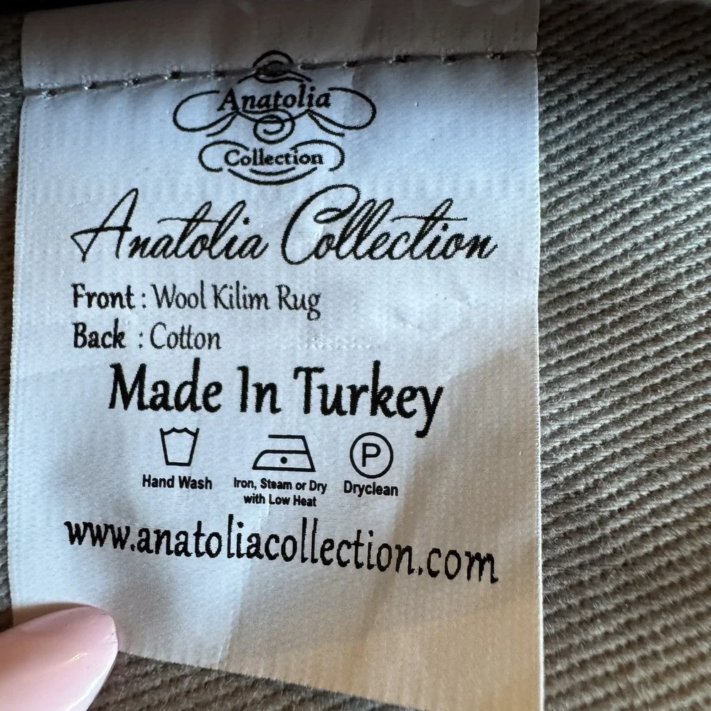 Anatolia‎ Collection Wool Kilim Rug Pillow Sham 24